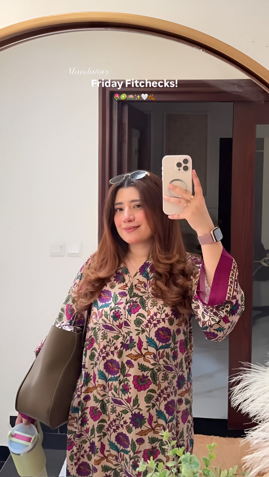 Tara Printed Muslin Kurti-Set