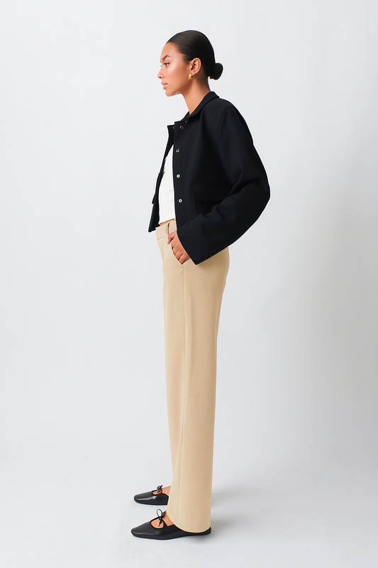 Essentials High Waisted Straight Leg Pants