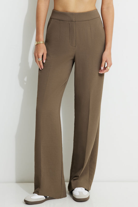 Assembly High Waisted Pleated Straight Leg Pants
