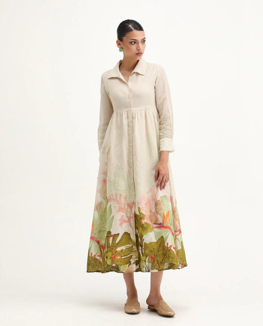 Kaira Tropical Print Maxi Dress
