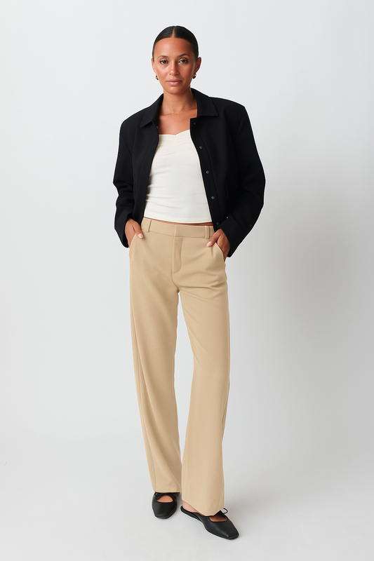 Essentials High Waisted Straight Leg Pants