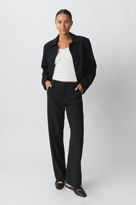 Essentials High Waisted Straight Leg Pants