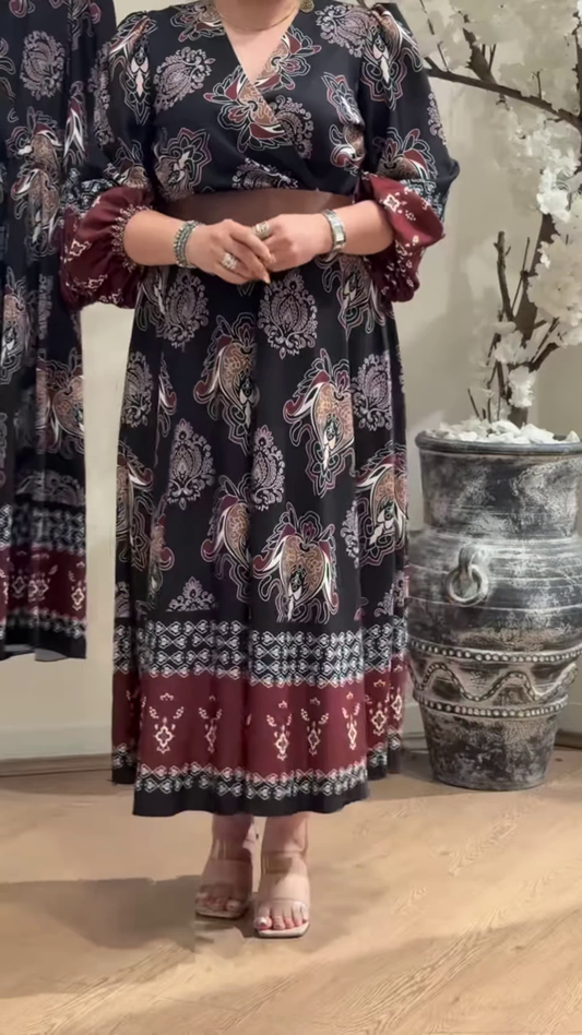 Anvikaa Rayon Ethnic Print Dress