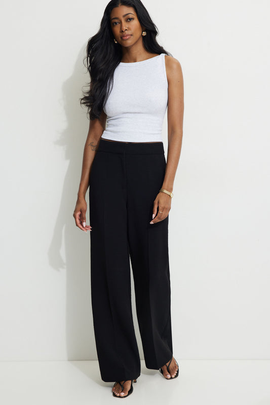 Assembly High Waisted Pleated Straight Leg Pants