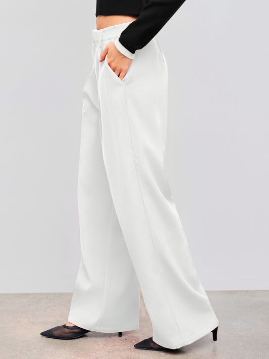 Flowline High Waisted Pleated Straight Leg Pants
