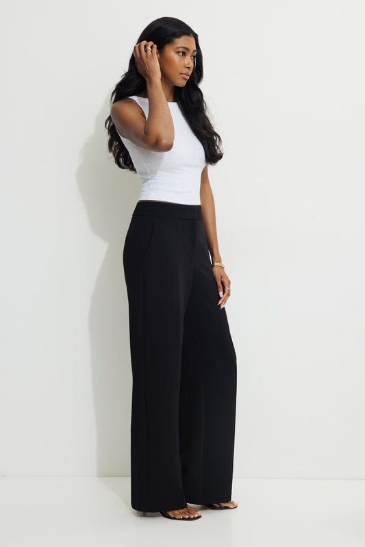 Assembly High Waisted Pleated Straight Leg Pants