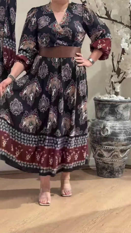 Anvikaa Rayon Ethnic Print Dress