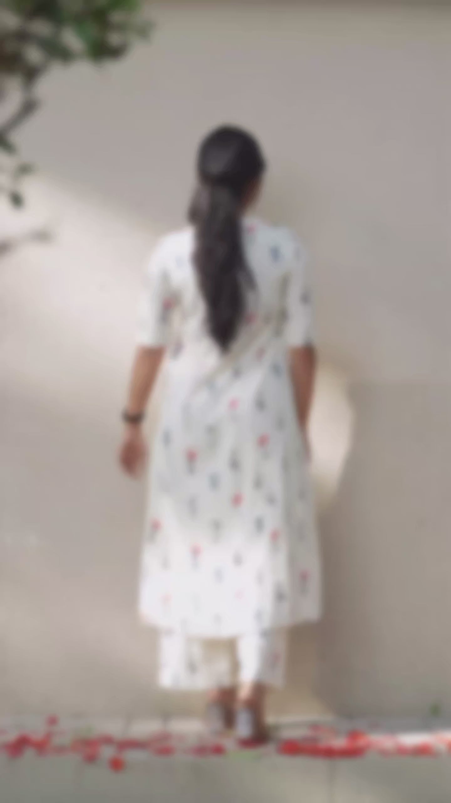 Ruhani Floral Cotton Kurti-Set